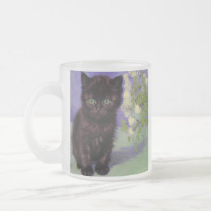 Tasse Givré Chat Van Gogh avec fleurs blanches