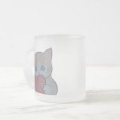 Tasse Givré chaton mignon avec coeur (Devant gauche)