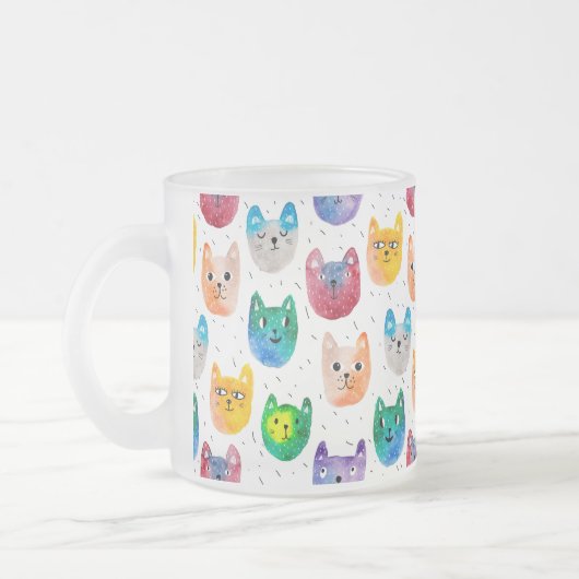 Tasse Givré Chats aquarelles et amis (Gauche)