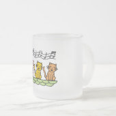 Tasse Givré Chats de chant T-shirts et cadeaux (Devant droit)