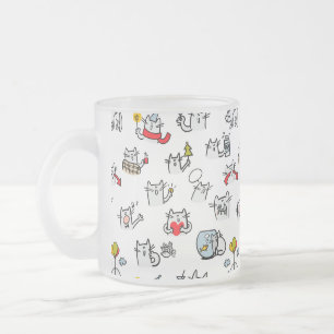 Tasse Givré Chats drôles, lait et magie.