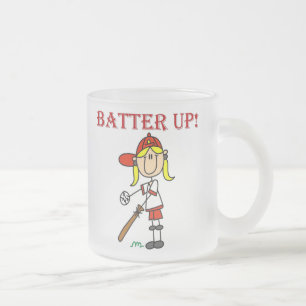 Tasse Givré Chemises de softball pour filles Batter Up avec te