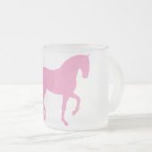 Tasse Givré Cheval de Piaffe (rose) (Devant droit)