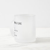 Tasse Givré Chic Minimal Museum Label Bachelorette Party Favor (Devant gauche)