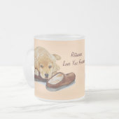 Tasse Givré chien de chiot très mignon golden retriever (Devant gauche)
