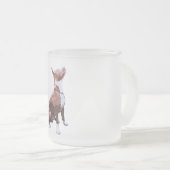 Tasse Givré Chien Taureau brun et blanc tendance (Devant droit)