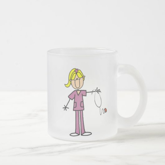 Tasse Givré Chiffre femelle blond infirmière de bâton (Droit)
