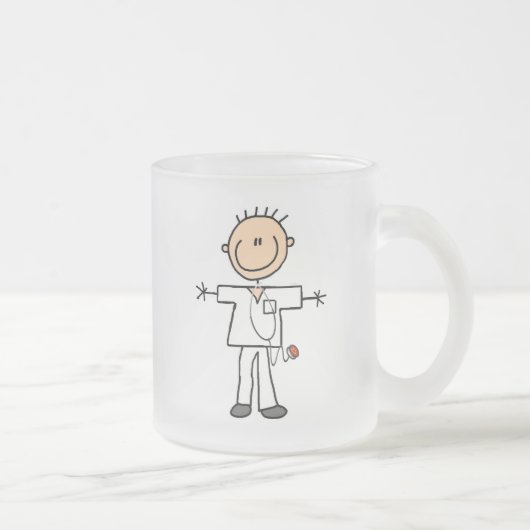 Tasse Givré Chiffre masculin infirmière de bâton (Droit)