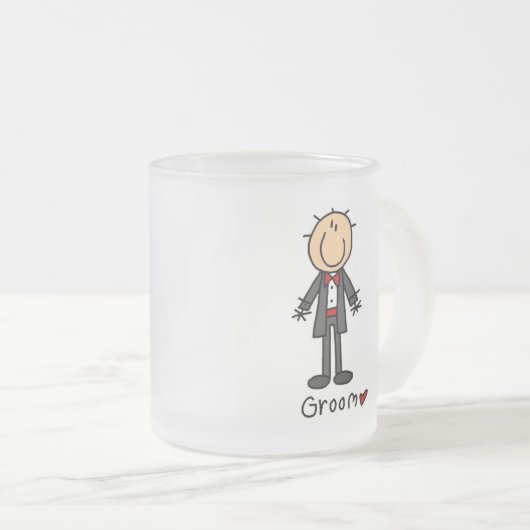 Tasse Givré Chiffre T-shirts et cadeaux de bâton de marié (Devant droit)