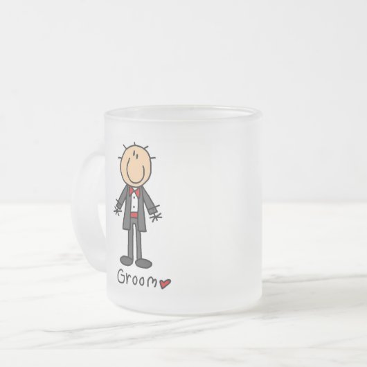 Tasse Givré Chiffre T-shirts et cadeaux de bâton de marié (Devant gauche)