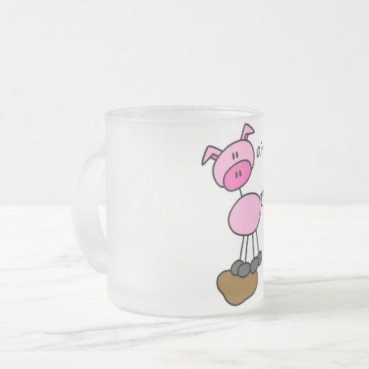 Tasse Givré Chiffre T-shirts et cadeaux de bâton de porc (Devant gauche)