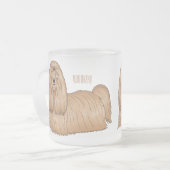 Tasse Givré Chih tzu long cheveux dessin de chien (Devant gauche)