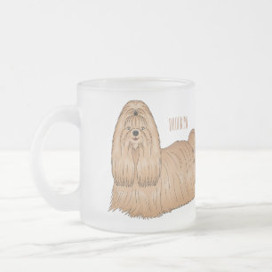 Tasse Givré Chih tzu long cheveux dessin de chien