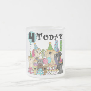 Tasse Givré Chiots 4e anniversaire Bash Tshirts et cadeaux