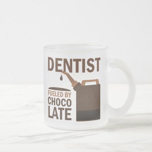 Tasse Givré Chocolat de cadeau de dentiste (Droit)
