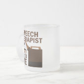 Tasse Givré Chocolat (drôle) d'orthophoniste (Devant gauche)