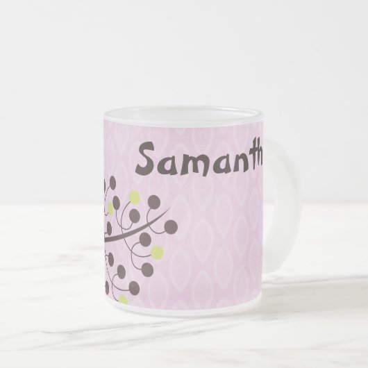 Tasse Givré Chouette forestière Woodland Frosted Glass Coffee (Devant droit)