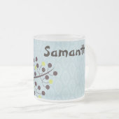 Tasse Givré Chouette forestière Woodland Frosted Glass Coffee (Devant droit)