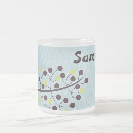 Tasse Givré Chouette forestière Woodland Frosted Glass Coffee (Centre)