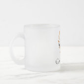 Tasse Givré Chouette orange crème avec Feuilles (Gauche)