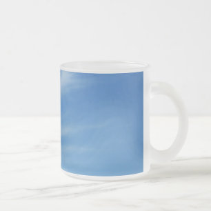 Tasse Givré Ciel bleu avec nuages blancs Abstrait Nature Photo