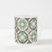 Tasse Givré Ciel plein d'étoiles - vert géométrique (Devant droit)