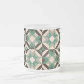 Tasse Givré Ciel plein d'étoiles - vert géométrique (Centre)