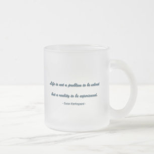 Tasse Givré Citation de la vie par Soren Kierkegaard - la vie