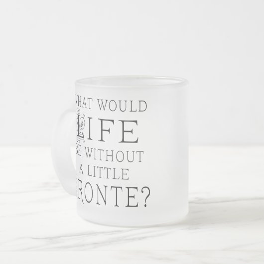 Tasse Givré Citation drôle de lecture d'Emily Bronte (Devant gauche)