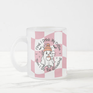 Tasse Givré Citrouille Épicée Rose Fantôme Mignon d'Automne
