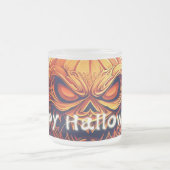 Tasse Givré Citrouille orange effrayant avec visage, Halloween (Centre)