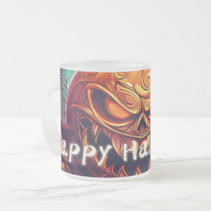 Tasse Givré Citrouille sinistre Chauve-souris Halloween Art