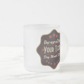 Tasse Givré Classic Custom Text Retro Label (Devant droit)