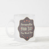 Tasse Givré Classic Custom Text Retro Label (Gauche)