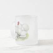 Tasse Givré Cochin : Coqs nains blancs (Devant gauche)
