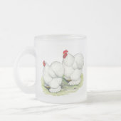 Tasse Givré Cochin : Coqs nains blancs (Gauche)