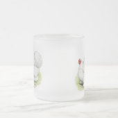 Tasse Givré Cochin : Coqs nains blancs (Centre)