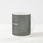 Tasse Givré Code binaire personnalisé Parole de l'ordinateur (Devant droit)
