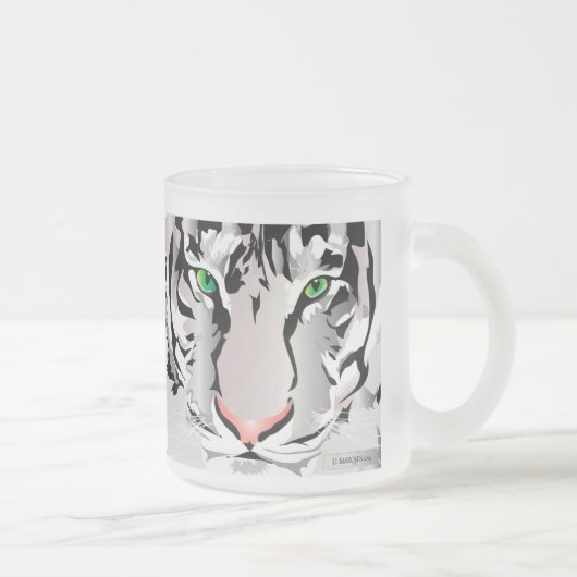 TASSE GIVRÉ CODE DE VERRE FROSÉ FROST MUG-TIGER-BLANC/GRIS (Droit)