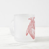 Tasse Givré Coeur Anatomique Rouge (Devant gauche)