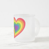 Tasse Givré Coeur arc-en-ciel (Devant droit)