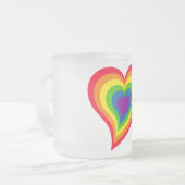 Tasse Givré Coeur arc-en-ciel (Devant gauche)