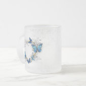 Tasse Givré Coeur bijoux avec papillons Morpho (Devant gauche)