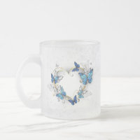 Coeur bijoux avec papillons Morpho