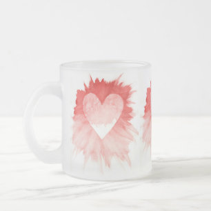 Tasse Givré Coeur en éclaboussure de peinture à l'eau rouge ab