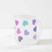 Tasse Givré Coeurs colorés mignons (Devant droit)