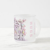 Tasse Givré *~* Coeurs de la fête des mères Hugs aimés Fleurs  (Devant droit)