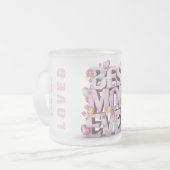 Tasse Givré *~* Coeurs de la fête des mères Hugs aimés Fleurs  (Devant gauche)