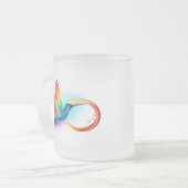 Tasse Givré Colibri arc-en-ciel avec symbole Infinity (Devant gauche)