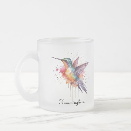 Tasse Givré Colibri exotique coloré personnalisable (Gauche)